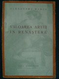 Alexandru Marcu - Valoarea artei in renastere