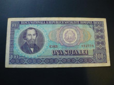 Bancnota Romania 100 lei 1966 foto