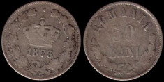* Moneda 50 bani 1873 foto