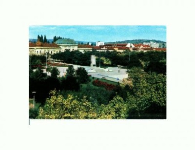 CP124-17 Oradea, Piata ,,23 August&amp;amp;quot;-scrisa, dar necirculata foto