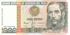 Peru 1000 intis 1988 UNC foto
