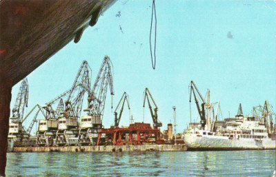 V9 Portul Constanta Nave circulat 1968 foto
