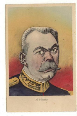 Carte postala Nicolae Filipescu, caricatura foto