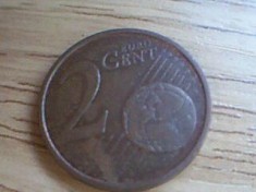 2 EURO CENT DIN 2002 foto