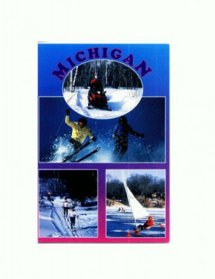 CP129-36 Winter Fun in Michigan - necirculata foto