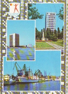V17 Portul Constanta Vederi Multiple circulat 1979 foto