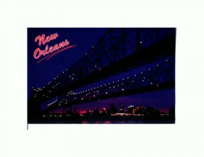 CP129-49 Twin Bridges -New Orleans -necirculata foto