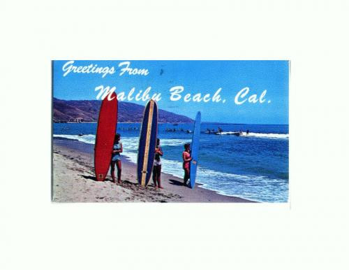 CP129-64 Malibu Beach, California -circulata 1970