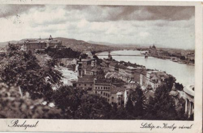 Ungaria Budapesta Castelul Regal, circulat 1941 foto