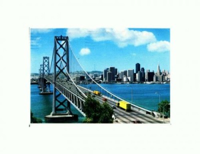 CP129-69 The BAY BRIDGE -California -circulata 1980 foto
