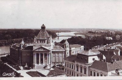 Arad, vedere generala, foto, circulat 1943, cenzura Arad 8 foto