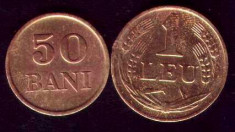 * Lot 2 monede 50 bani si 1 leu 1947 foto