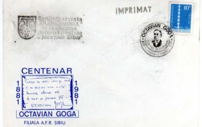 Plic Goga Sibiu 1991 foto
