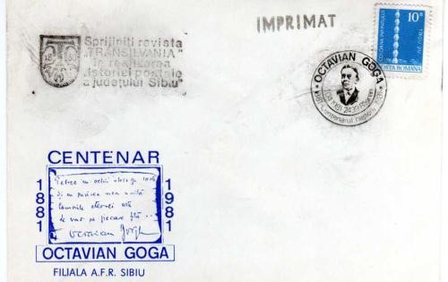 Plic Goga Sibiu 1991