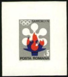 Romania 1971 - J.O. DE IARNA SAPPORO 1972, colita nestampilata, D24, Sport, Nestampilat