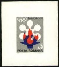 Romania 1971 - J.O. DE IARNA SAPPORO 1972, colita nestampilata, D24 foto