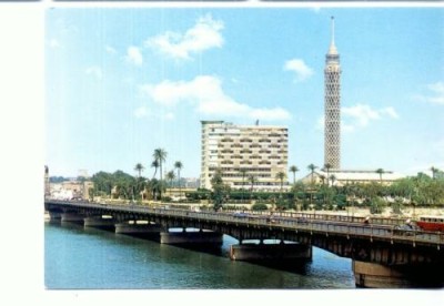 CP19-Egypt -Cairo- Tower of Cairo and El-Borg Hotel (necirculata foto