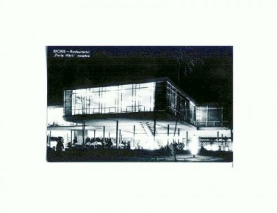 CP116-02 -Eforie -Restaurantul ,,Perla Marii&amp;quot; noaptea -RPR necir foto