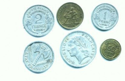 Minicolectie de monede FRANTA(138 bucati) foto