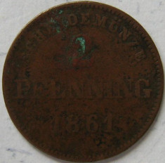 Bayern 2 pfenning 1861 foto