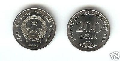 bnk mnd Vietnam 200 dong 2003 unc foto