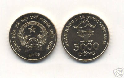 bnk mnd Vietnam 5000 dong 2003 unc