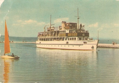 V68 Vapor pe Balaton Ungaria circulat 1964 foto