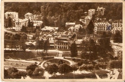 R1376 Slanic Moldova circulat francatura mixta 1952 supratipar foto