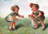 2977 Caricatura Fetite jucanduse circulat 1924