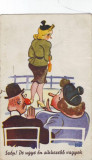 2978 Caricatura Batrani si Tanara circulat 1943