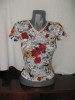 Bluza dama dantela, S, Maneca scurta, Poliester