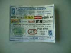 + Bilet tribuna II meci U.Craiova - Unirea Urziceni 17.04.2009 + foto