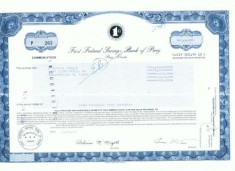 03 Certificat actiuni SUA - perforat -pentru colectionari