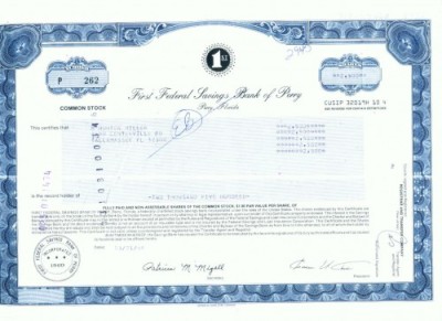 03 Certificat actiuni SUA - perforat -pentru colectionari foto