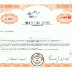 05 Certificat actiuni SUA - perforat -pentru colectionari