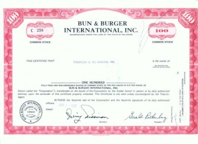07 Certificat actiuni SUA - perforat -pentru colectionari foto
