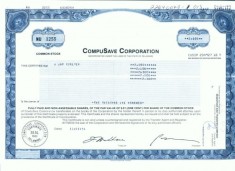 19 Certificat actiuni SUA - perforat -pentru colectionari