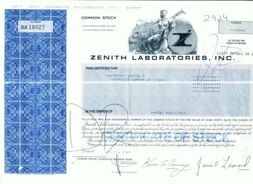 25 Certificat actiuni SUA - perforat -pentru colectionari