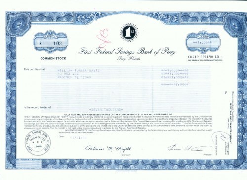27 Certificat actiuni SUA - perforat -pentru colectionari 27 Certificat actiuni SUA - perforat -pentru colectionari