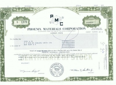 34 Certificat actiuni SUA - perforat -pentru colectionari foto