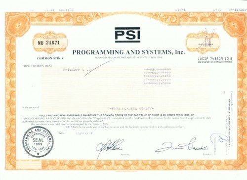 66 Certificat actiuni SUA - perforat -pentru colectionari 66 Certificat actiuni SUA - perforat -pentru colectionari