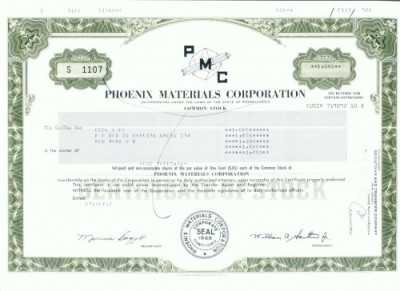 83 Certificat actiuni SUA - perforat -pentru colectionari foto