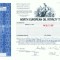 117 Certificat actiuni SUA - perforat -pentru colectionari