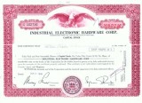 147 Certificat actiuni SUA - perforat -pentru colectionari