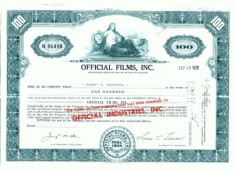 151 Certificat actiuni SUA - perforat -pentru colectionari