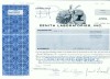166 Certificat actiuni SUA - perforat -pentru colectionari