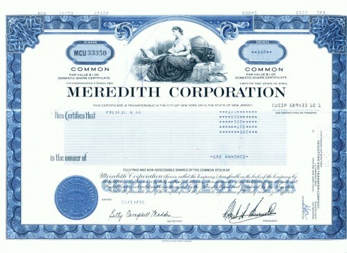 169 Certificat actiuni SUA - perforat -pentru colectionari 169 Certificat actiuni SUA - perforat -pentru colectionari