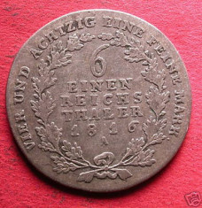 FRIEDRICH WILHELM III 1797---1840. 1/6 THALER 1816 A foto