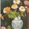 YR01999 RPR Crizanteme margarete flora ulcior pictat taranesc circulat 1966
