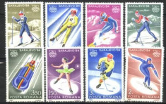 ROMANIA 1984 - OLIMPIADA DE IARNA SARAJEVO, serie MNH, F133 foto